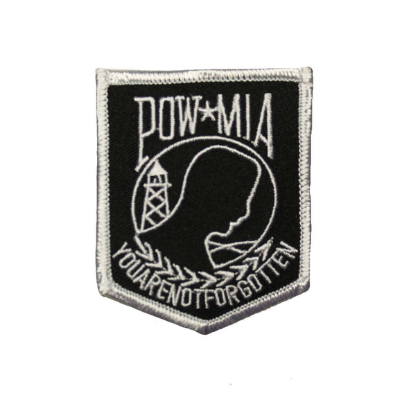 POW MIA Flag Patch Vietnam War Military Missing Embroidered Iron On Applique