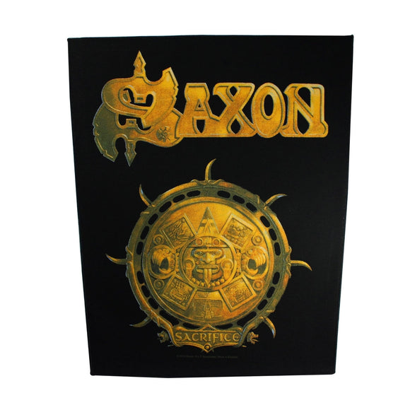 XLG Saxon Sacrifice Back Patch Album Art Heavy Metal Band Jacket Sew On Applique