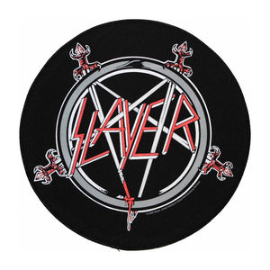 XLG Slayer Pentagram Back Patch Trash Metal Music Band Jacket Sew On Applique