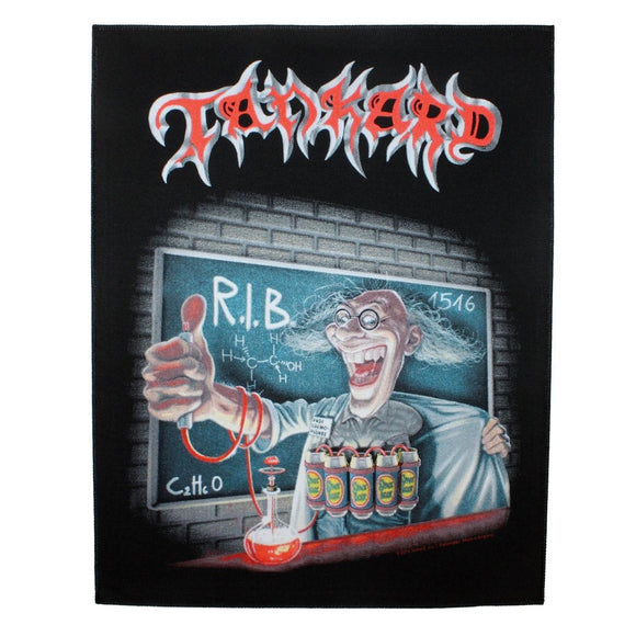 XLG Tankard R.I.B. Rest in Beer Back Patch Album Art Metal Music Sew On Applique