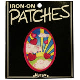 Small Sun Rise Heart Clouds Patch Daylight Morning Embroidered Iron On Applique
