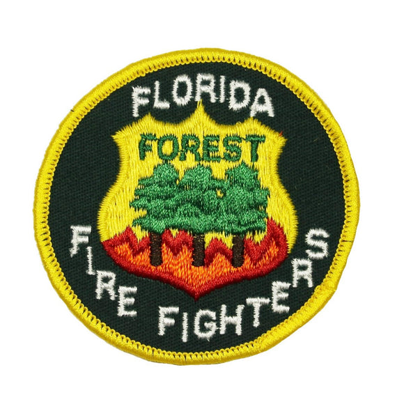 Florida Forest Fire Fighters Patch Wildfire Burn Embroidered Sew On Applique