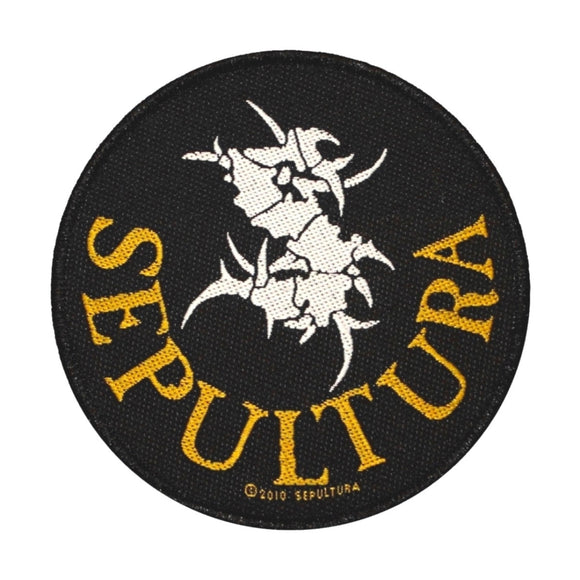Sepultura Circular Name and Logo Patch Heavy Metal Music Woven Sew On Applique