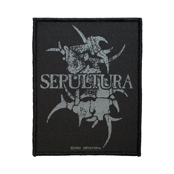 Sepultura Black Bone Logo Patch Heavy Metal Music Band Woven Sew On Applique