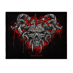 Slayer Demonic Horn Beast Patch Thrash Metal Music Band Woven Sew On Applique
