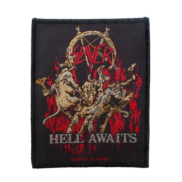 Slayer Hell Awaits Patch Thrash Metal Music Band Album Art Woven Sew On Applique