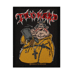 Tankard Drunken Monk Patch Band Art Thrash Metal Music Woven Sew On Applique