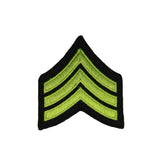 Olive Green Military Stripes Patch Rank Chevron Embroidered Iron On Applique
