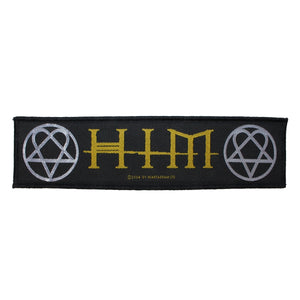 SS HIM Band Logo Patch Heartagram Rock Love Metal Music Woven Sew On Applique