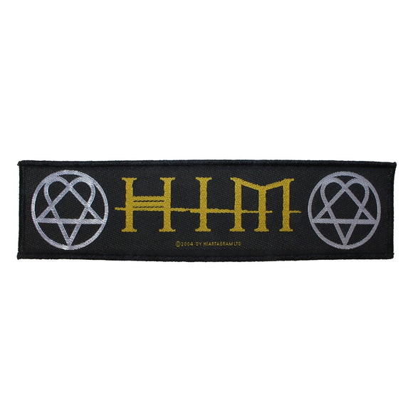 SS HIM Band Logo Patch Heartagram Rock Love Metal Music Woven Sew On Applique