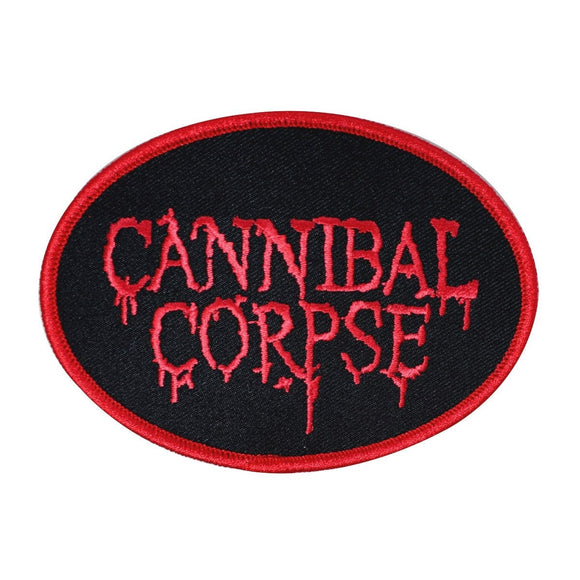 Cannibal Corpse Logo Patch Oval Death Metal Band Thrash Music Iron On Applique