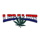 Legalize Pro Weed USA Patch Cannabis Support Recreational Use Iron On Applique