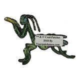 ID 0406 Praying Mantis Green Patch Cartoon Insect Embroidered Iron On Applique