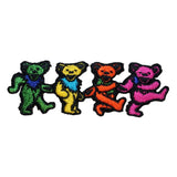 Grateful Dead 3" Dancing Bear Patch March Strip Rock Band Icon Iron On Applique