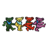 Grateful Dead 6" Dancing Bear Patch March Strip Band Rock Icon Iron On Applique