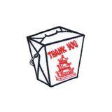 Chinese Food Take Out Patch Fried Rice Box Oriental Restaurant Iron On Applique