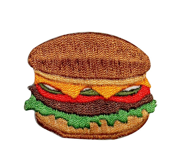 Grilled Cheeseburger  Patch Hamburger Burger Fastfood Food Meal Iron On Applique