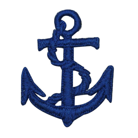 Blue Anchor Patch Nautical Boat Weight Ocean Embroidered Sew On Applique