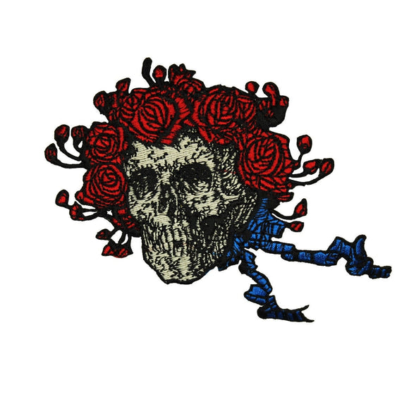 Grateful Dead Skull & Roses Patch Album Band Art Rock Music Iron On Applique
