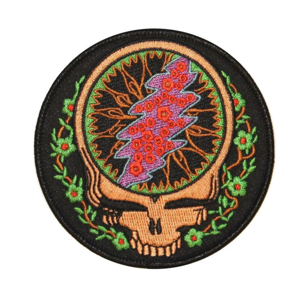 Grateful Dead Steal Your Face Vines Patch Rock Band Embroidered Iron On Applique