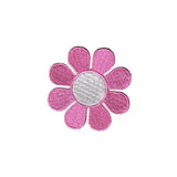 2 Inch Daisy Light Pink Petals White Center Patch Hippie Flower Iron On Applique