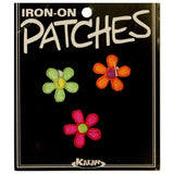 Set of 3 Multicolor Daisy Patches Spring Colorful Embroidered Iron On Applique