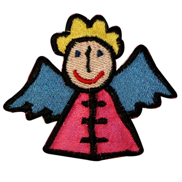 Angel Girl Patch Heavenly Cute Christian Wings Embroidered Iron On Applique
