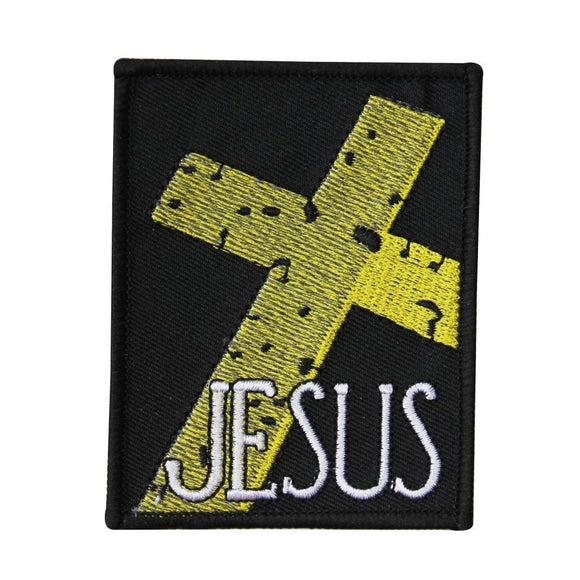 Jesus Crucifix Cross Patch Christian Faith Religion Embroidered Iron On Applique
