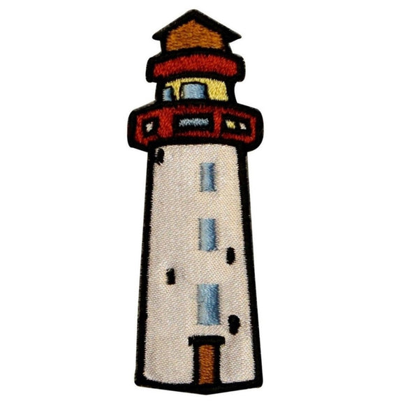 Lighthouse Patch Travel Beach Tower Building Embroidered Iron On Applique