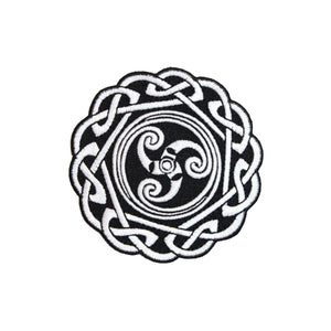 Celtic Knot Patch Art Endless Interlace Design Embroidered Iron On Applique