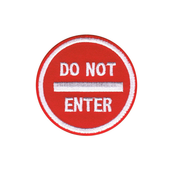 1 Inch Do Not Enter Sign Patch No Entry Traffic Sign Embroidered Iron On