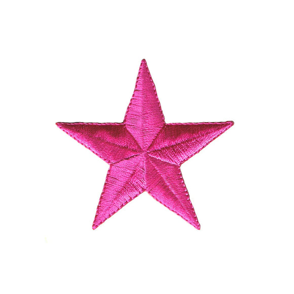 2 1/2 INCH Pink Star Patch Astronomy Astrology Embroidered Iron On Applique