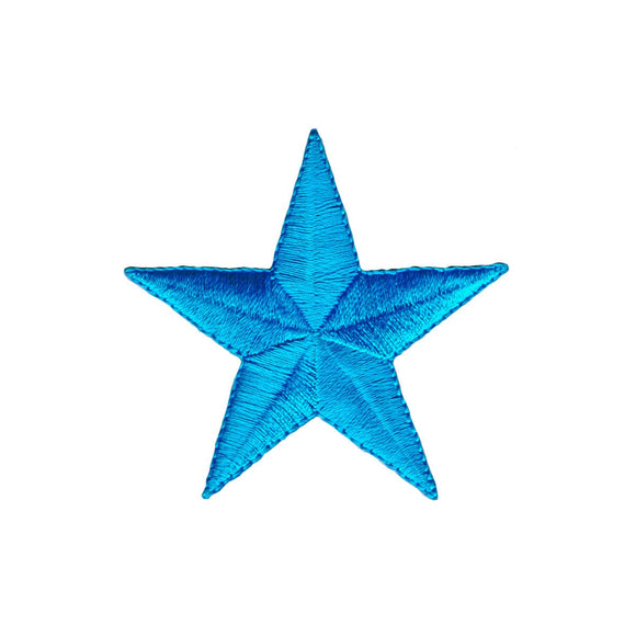 2 1/2 INCH Teal Star Patch Symbol Space Night Sky Embroidered Iron On Applique