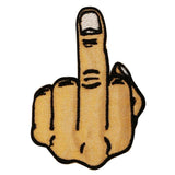 Middle Finger Patch Flip Off Gesture The Bird Embroidered Iron On Applique