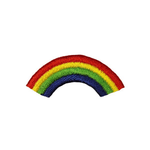 Small Rainbow Patch Colorful Sky Light Arc Weather Embroidered Iron On Applique