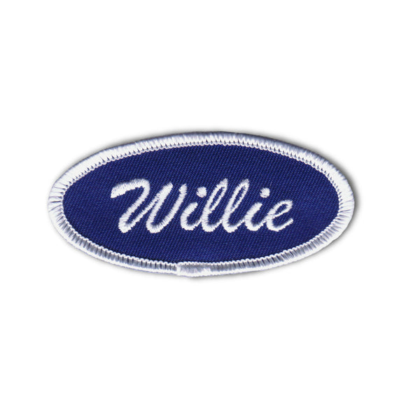 Willie Name Tag Patch Novelty Badge Uniform Sign Embroidered Iron On Applique