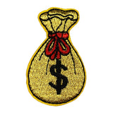 ID 0076C Bag of Money Patch Winning Pouch Jackpot Embroidered Iron On Applique