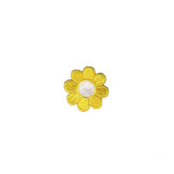 1 Inch Daisy Yellow Petals White Center Patch Flower Embroidered Iron On