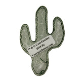 ID 8783 Green Desert Cactus Patch Western Plant Embroidered Iron On Applique