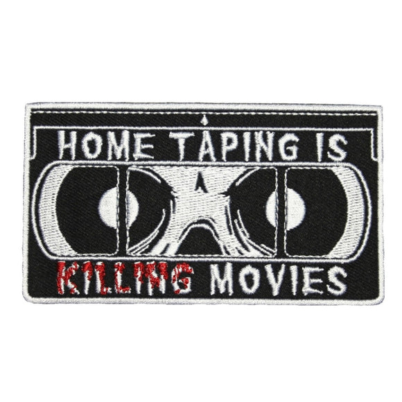 Killer VHS Patch Kreepsville 666 Home Taping Movie Embroidered Iron On Applique