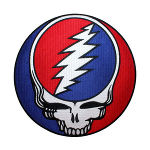 XLG Grateful Dead 8" Steal Your Face Patch Album Logo Rock Band Iron On Applique