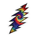 Grateful Dead 8" Tie Dye Lightning Bolt Patch Psychedelic Rock Iron On Applique