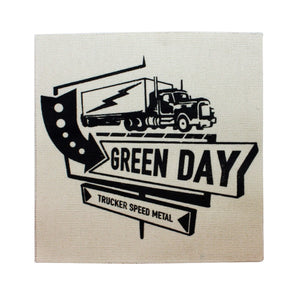Green Day Trucker Speed Metal Patch Punk Rock Band Loose Woven Sew On Applique