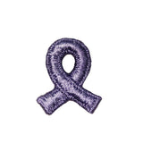 Lavender Cancer Awareness Ribbon Patch Support Cause Embroidered Sew On Applique