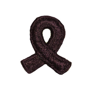 Burgundy Brain Aneurysm Awareness Ribbon Patch Support Health Sew On Applique