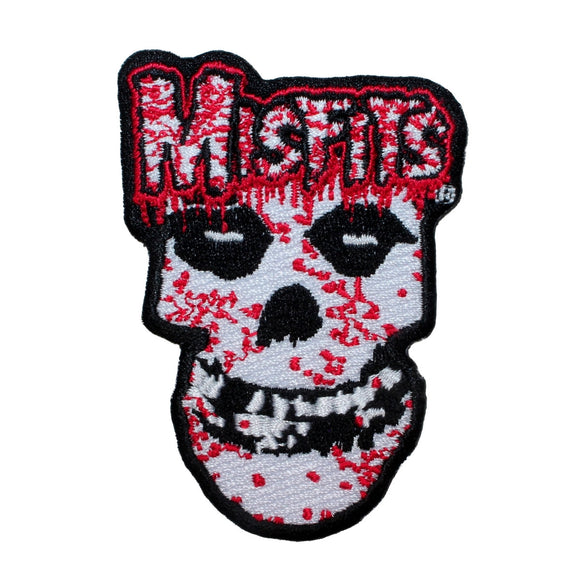 Misfits Dripping Blood Fiend Skull Patch Logo Punk Rock Band Iron On Applique