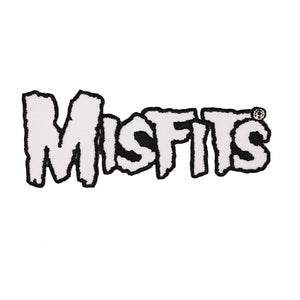 Misfits Bone White Band Name Patch Rock Music Punk Embroidered Iron On Applique