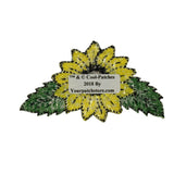 ID 6045 Sunflower With Leaves Patch Garden Flower Embroidered Iron On Applique