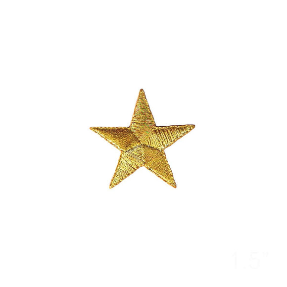1 1/2 INCH Gold Star Patch Sky Astronomy Astrology Embroidered Iron On Applique