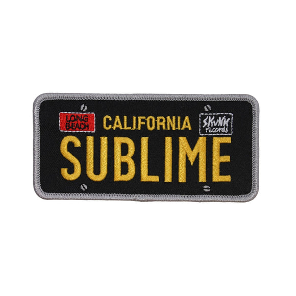 Sublime California License Plate Patch Ska Punk Rock Band Logo Iron On Applique